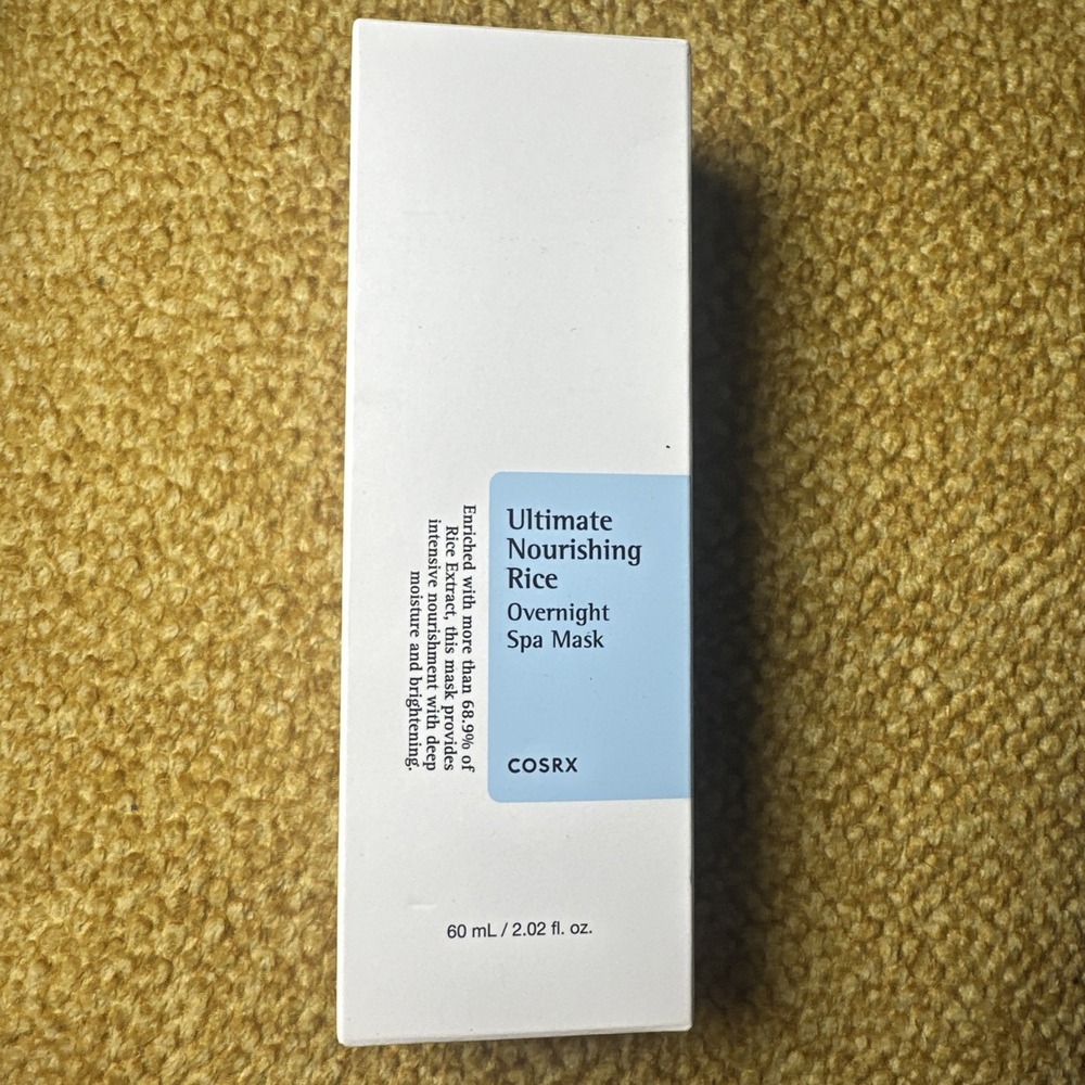 COSRX Ultimate Nourishing Rice Overnight Spa Mask, 60ml / 2.02 fl.oz | New
